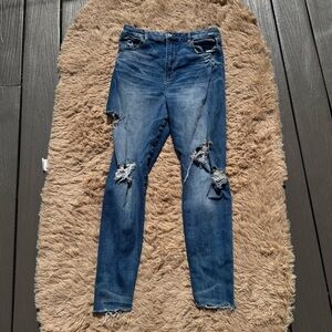 American Eagle Ripped High Waisted Jegging Size 12